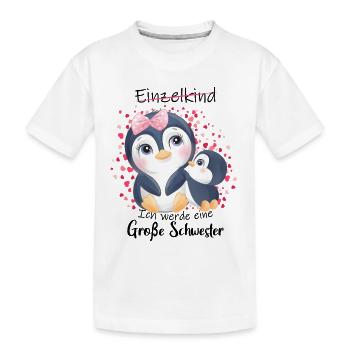 Announcing offspring I'm going to be a big sister in 2027 - Kids' Premium Organic T-Shirt - white - Front