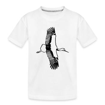 Flug des Storches - Kinder Premium Bio T-Shirt - Weiß - Vorne