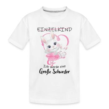 Announcing offspring I'm going to be a big sister in 2027 - Kids' Premium Organic T-Shirt - white - Front