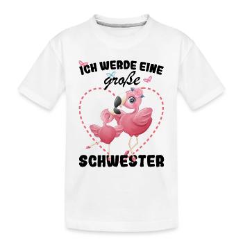 Nachwuchs Verkünden Ich Werde Große Schwester 2027 - Kinder Premium Bio T-Shirt - Weiß - Vorne