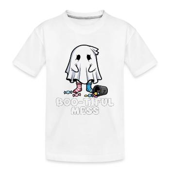 BOO-TIFUL MESS - FANTÔME HALLOWEEN - T-shirt bio Premium Enfant - blanc - Devant