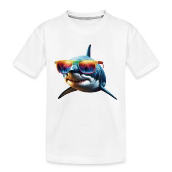 requin requin tigre requin plongeur requins mignons grand requin blanc - T-shirt bio Premium Enfant - blanc - Devant