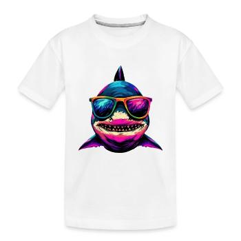 requin requin tigre requin plongeur requins mignons grand requin blanc - T-shirt bio Premium Enfant - blanc - Devant