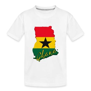 Carte du Ghana, drapeau du Ghana - T-shirt bio Premium Enfant - blanc - Devant