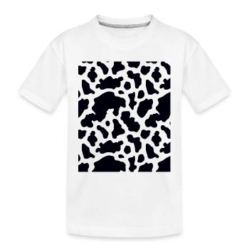 Kuh Muster - Kinder Premium Bio T-Shirt - Weiß - Vorne