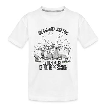 Freie Gedanken Zeigen Mut zur Rebellion - Kinder Premium Bio T-Shirt - Weiß - Vorne