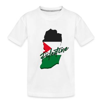 Carte de la Palestine, Palestine libre - T-shirt bio Premium Enfant - blanc - Devant