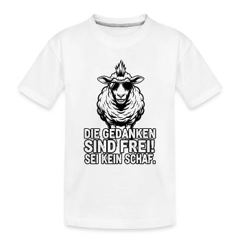 Cooles Schaf - Meinungsfreiheit  - Kinder Premium Bio T-Shirt - Weiß - Vorne
