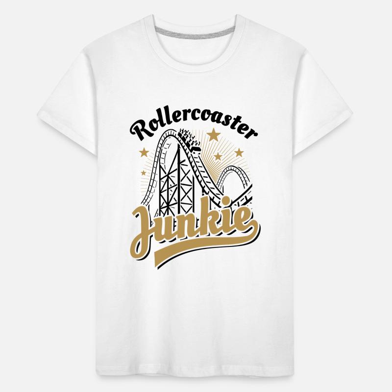 Rollercoaster Junkie - Roller Coaster - Loop Kids' Premium Organic T-Shirt