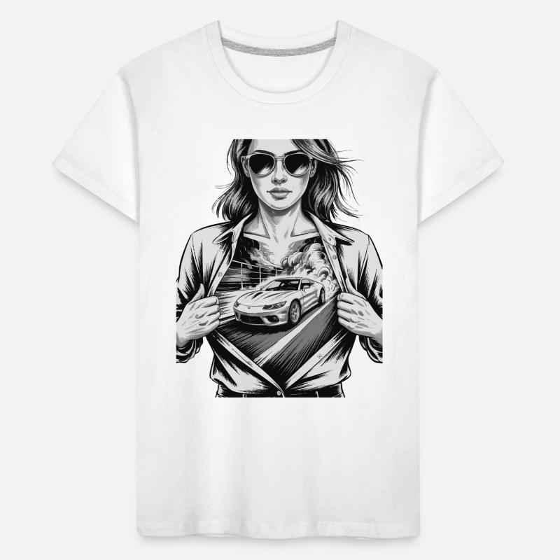 Conception de voiture de course T-shirt bio Premium Enfant