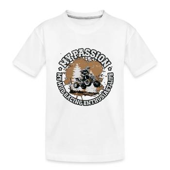 Courses de boue Ma passion Mes courses de boue Camions tout-terrain - T-shirt bio Premium Enfant - blanc - Devant