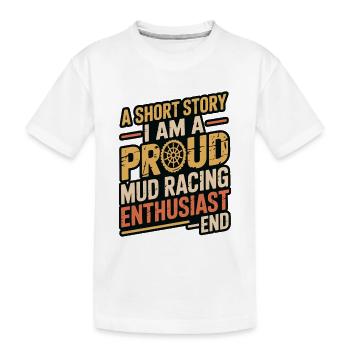 Courses dans la boue Une nouvelle Je suis un amoureux des courses dans la boue - T-shirt bio Premium Enfant - blanc - Devant