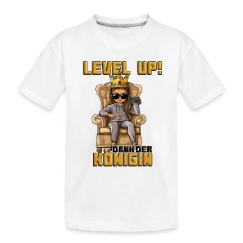 Queen joue au niveau supérieur - T-shirt bio Premium Enfant - blanc - Devant