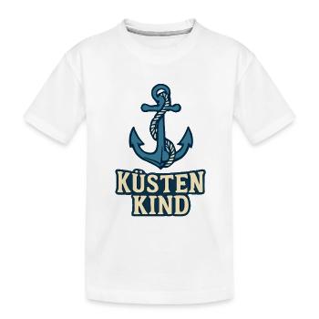 Küsten Kind Anker Motiv - Kinder Premium Bio T-Shirt - Weiß - Vorne
