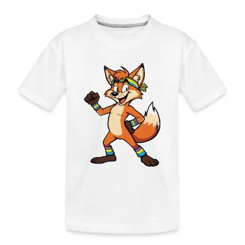Fuchs Fitness Groove - T-shirt bio Premium Enfant - blanc - Devant