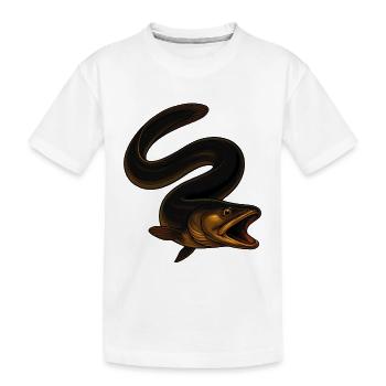 Fascinating eel in the water - Kids' Premium Organic T-Shirt - white - Front
