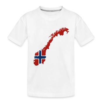 Norway Vacation Nature Gift - Kids' Premium Organic T-Shirt - white - Front