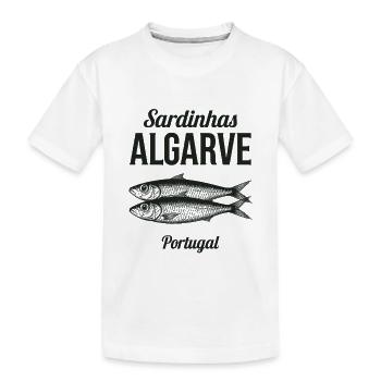 Sardinhas Algarve Portugal - Kinder Premium Bio T-Shirt - Weiß - Vorne