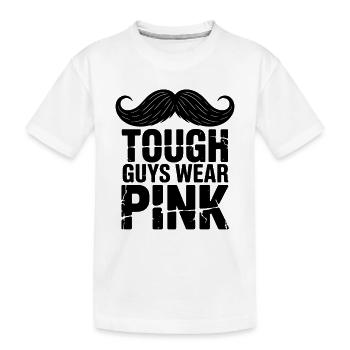 Les durs à cuire portent du rose - T-shirt bio Premium Enfant - blanc - Devant