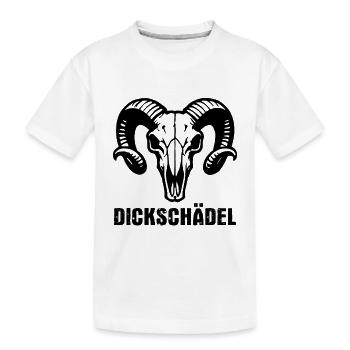 Crâne tête de bélier avec cornes - Crâne épais - T-shirt bio Premium Enfant - blanc - Devant