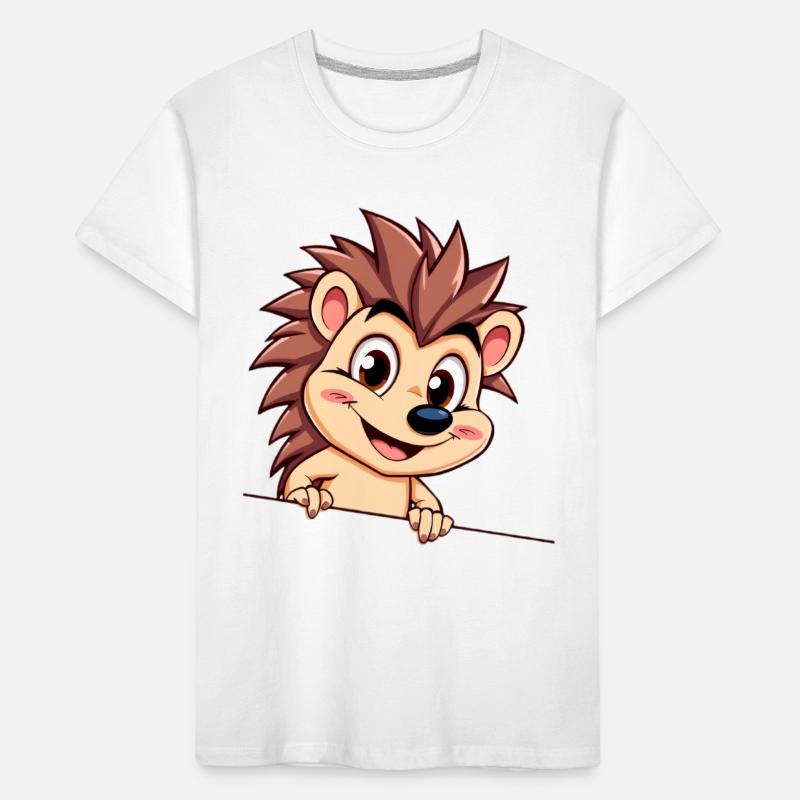 Nimble hedgehog on a wire Kids' Premium Organic T-Shirt