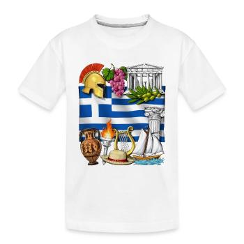 Héritage grec - T-shirt bio Premium Enfant - blanc - Devant