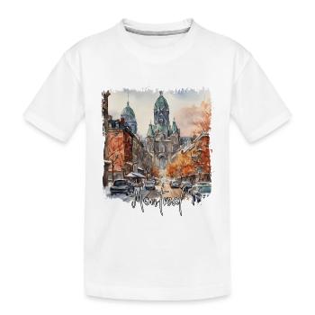 Montréal Aquarelle, Montréal Canada - T-shirt bio Premium Enfant - blanc - Devant