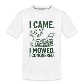 Je suis venu, j’ai fauché, j’ai conquis - T-shirt bio Premium Enfant - blanc - Devant