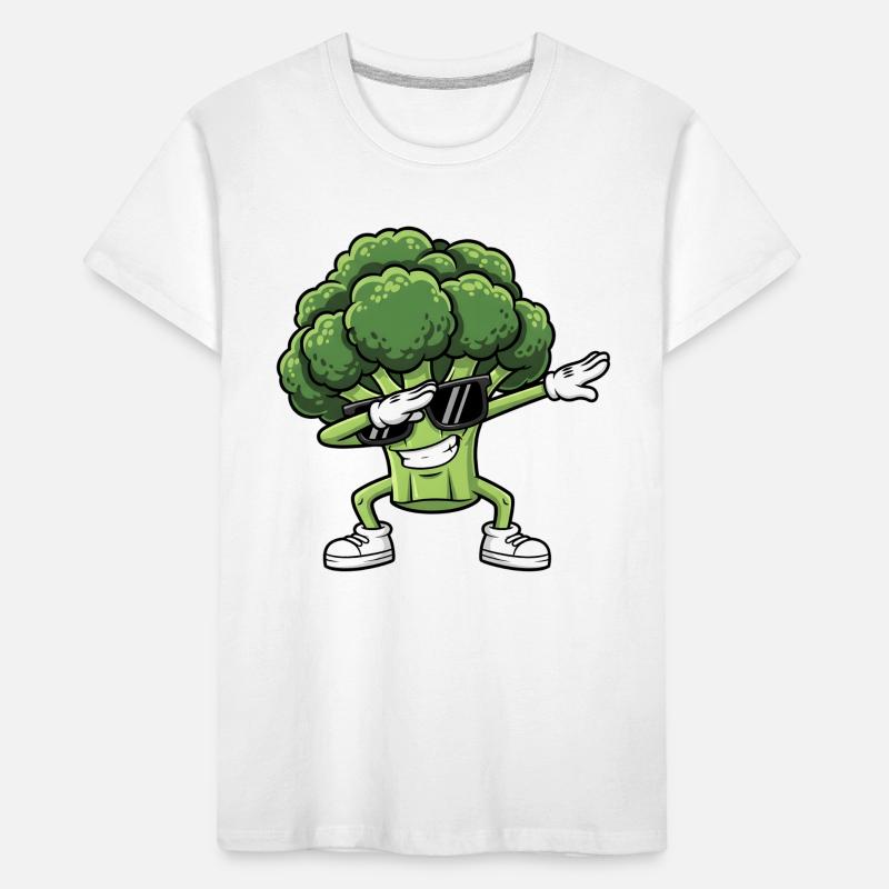 Broccoli Cool Dancer with Glasses Kids' Premium Organic T-Shirt