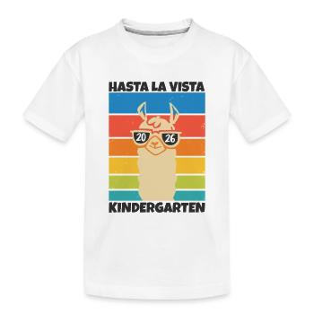 Llama Sunglasses Kindergarten Graduate 2026 - Kids' Premium Organic T-Shirt - white - Front