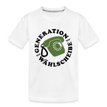 Generation Landline Telephone - Kids' Premium Organic T-Shirt - white - Front