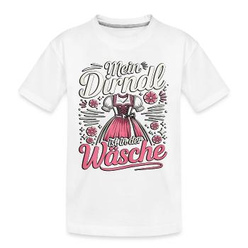 Mon dirndl est dans la buanderie - T-shirt bio Premium Enfant - blanc - Devant