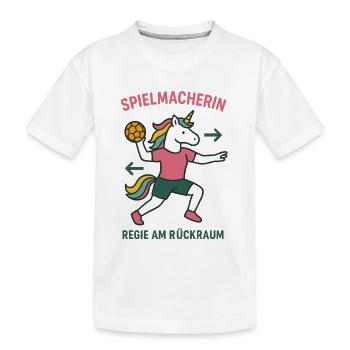 Créateur de jeu du Handball Unicorn, Directeur Backroom - T-shirt bio Premium Enfant - blanc - Devant