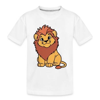 Lionceau cartoon chaleureux - T-shirt bio Premium Enfant - blanc - Devant