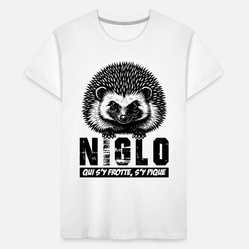 Igel – NIGLO, der sich daran reibt, wird gestochen, Kinder Premium Bio T-Shirt