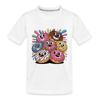 Troupe hétéroclite de donuts - T-shirt bio Premium Enfant - blanc - Devant
