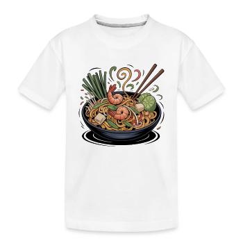 Frühlingsramen mit Shrimp und Limette - Kinder Premium Bio T-Shirt - Weiß - Vorne