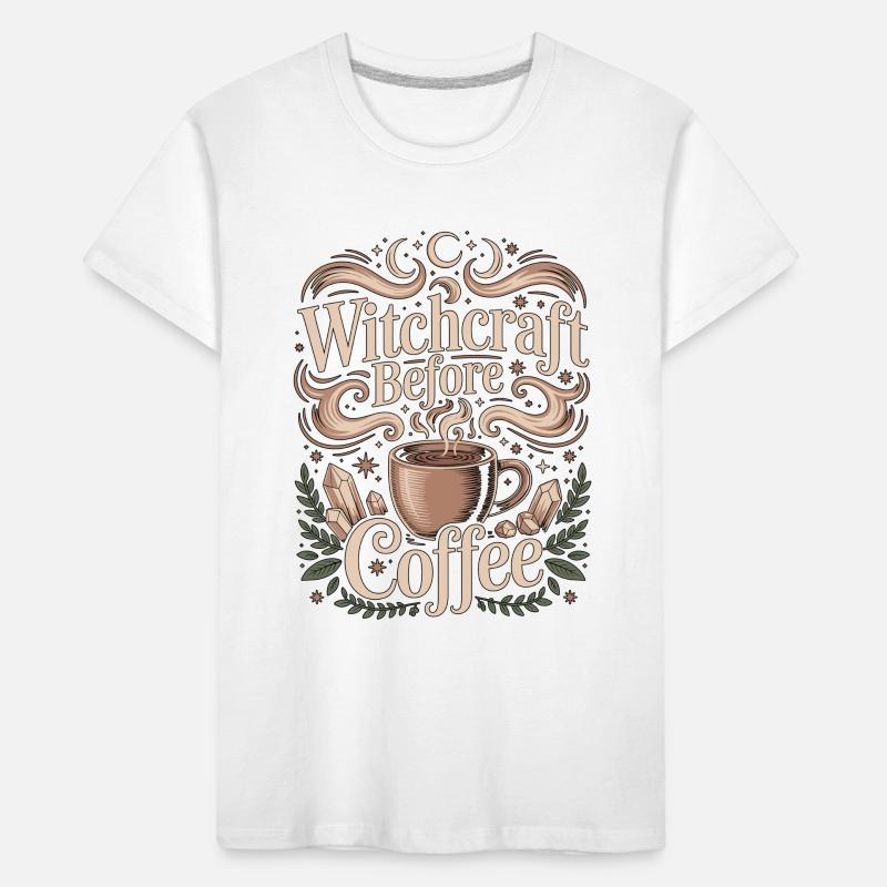 Witchcraft Before Coffee Moon Magic Coffee Lover Kinder Premium Bio T-Shirt
