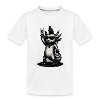 Punk Rock Axolotl avec Mohawk - T-shirt bio Premium Enfant - blanc - Devant