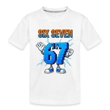 67 Gen Alpha Six Seven Italian 6 7 Brainrot - Kids' Premium Organic T-Shirt - white - Front