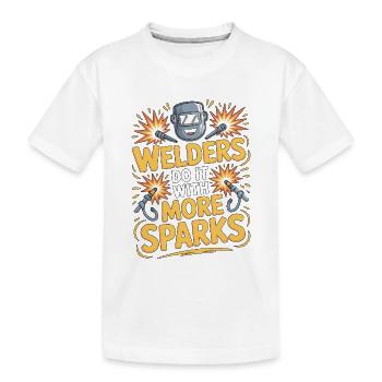 Les soudeurs le font avec plus d’étincelles, soudage mécanique - T-shirt bio Premium Enfant - blanc - Devant