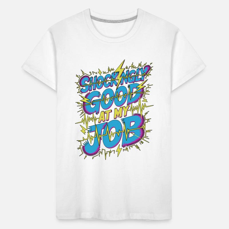 Cardiac Tech Shockingly Good Pacemaker Technician Kids' Premium Organic T-Shirt