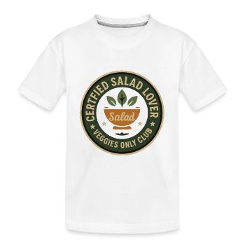 Salat Liebhaber - Kinder Premium Bio T-Shirt - Weiß - Vorne