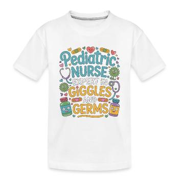 Pediatric Nurse Expert In Giggles And Healthcare - Kids' Premium Organic T-Shirt - white - Front