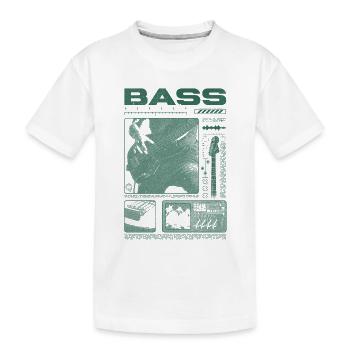 Bassgitarrenliebhaber Bassist Streetwear - Kinder Premium Bio T-Shirt - Weiß - Vorne