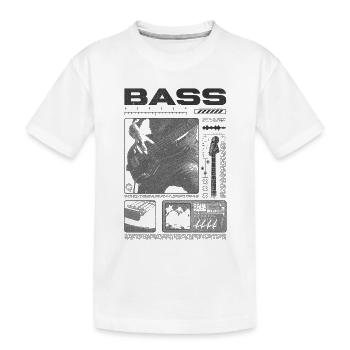 Bassgitarrenliebhaber Bassist Streetwear - Kinder Premium Bio T-Shirt - Weiß - Vorne