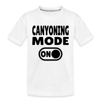 Canyoning Mode ON – Schalter auf Adrenalin - Kinder Premium Bio T-Shirt - Weiß - Vorne