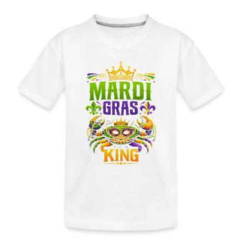 Mardi Gras König Maskenpracht - Kinder Premium Bio T-Shirt - Weiß - Vorne