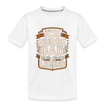 Infirmier en soins intensifs Papa L’idole Le mythe Les soins intensifs - T-shirt bio Premium Enfant - blanc - Devant