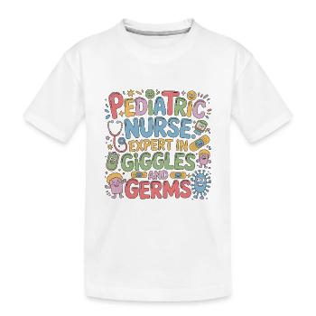 Pediatric Nurse Expert In Giggles And Child Care - Kids' Premium Organic T-Shirt - white - Front